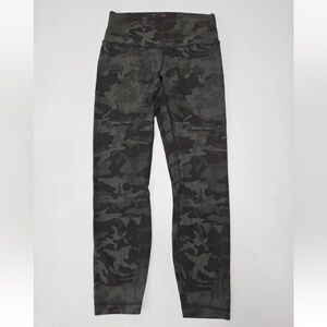 Lululemon Align Pant II *25" Incognito Camo Multi Gator Green Size 8 Womens